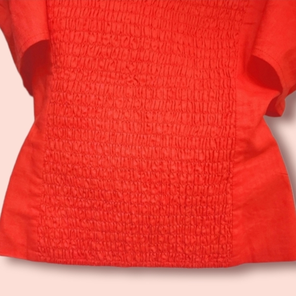 Gianni Bini Cold Shoulder Side-Zip Blouse Red Size 8 - Picture 2 of 12